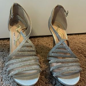 6.5 Sparkly Silver Nina heels